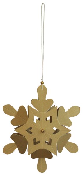 Casalanas Christmas tree decoration, golden snowflake, 14x14 cm, gold, item no. 3276