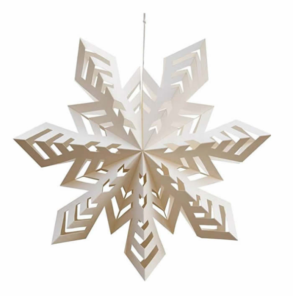 Casalanas window decoration, snowflake Stellar, Ø 26 cm, white, item no. 3375