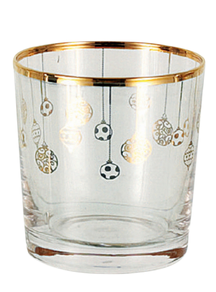 Hoff Interieur, Glassy Gold, Christmas glass set 6 pieces, Gold, item no. 1666