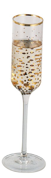 Hoff Interieur, Glassy Gold, Christmas Sektglass set 6 pieces, Gold, item no. 1662
