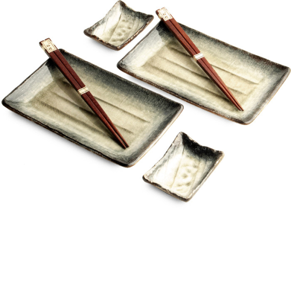 EDO Japan, Sushi Set, mit Geschenkbox, Braun, 6-tlg., 22x12,5x2 cm, Art.-Nr. 6044177