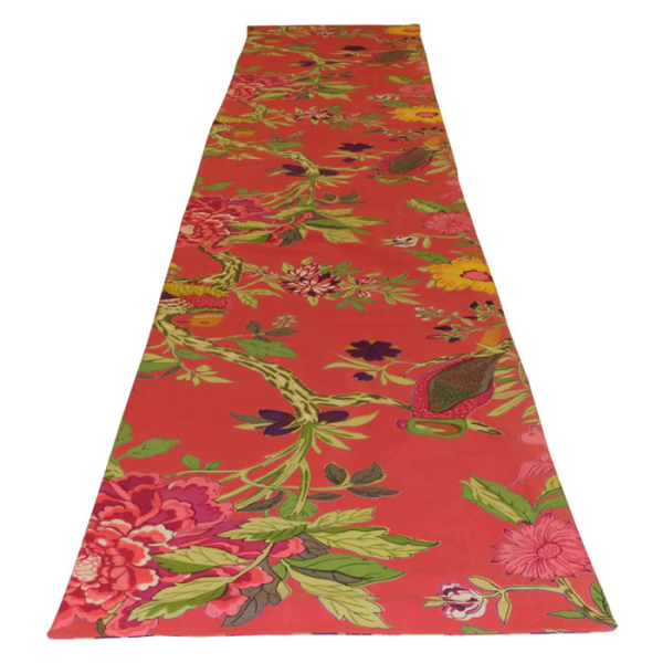 Casalanas Tischläufer, Corallo, 180x35 cm, rot, 100% Baumwolle, Handarbeit, Art.-Nr. 5010