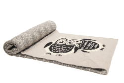 Casalanas Kinderdecke, 100% Baumwolle, 100 x 80 cm, Eulen Motiv