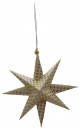 Casalanas Christbaumschmuck, gold gepunkteter Stern, 9,5x9,5 cm, gold-weiß, Art.-Nr. 3320