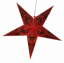 Casalanas beleuchtbare Fensterdeko, Stern Black Syrma, Ø 66 cm, schwarz-rot, Art.-Nr. 3498