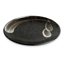 Edo Japan, Plate Ansen, Black-Brown, Ø 25.5x3 cm, Item No. 6040237