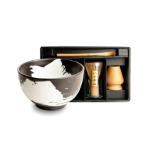 EDO Japan, Matchaset, Kuro shiro, Ø13x7 cm, 4Pcs, Item No. 6042096