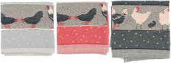 Bunzlau Castle, Tea Towel, Chickens, 65x65 cm
