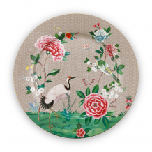 Pip Studio,Plate, Blushing Birds Khaki, Ø 32 cm, Art.-Nr. 51.001.214