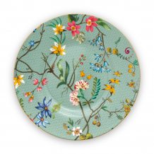 Pip Studio, Teller, Petit Four Jolie Flowers Blue, Ø 12 cm, Art.-Nr. 51.001.248