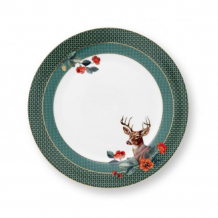 Pip Studio, Teller, Winter Wonderland Deer Grün , Ø 26.5cm, Art.-Nr. 51.001.302