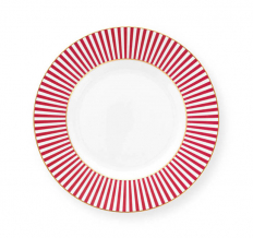 Pip Studio, Teller, Royal Stripes Dunkelrosa, Ø 12 cm, Art.-Nr.51.001.343