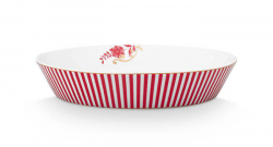 Pip Studio, Deep Plate, Royal Stripes Dark Pink, Ø 21.5 cm, Item-N0.51.001.346