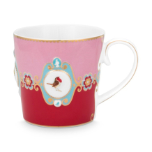 Pip Studio, Mug Large, Love Birds Medallion, Red-Pink, 250 ml, Art.-Nr. 51.002.026