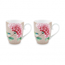 Pip Studio, Mugset, Blushing Birds Khaki , 350 ml, Art.-Nr. 51.002.204
