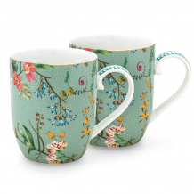 Pip Studio, Mugset Small, Jolie Flowers Blue, 145 ml, Art.-Nr. 51.002.247