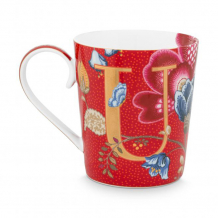 Pip Studio, Mug, Alphabet Mug Blushing Birds Red U, 350 ml, Art.-Nr. 51.002.270