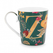 Pip Studio, Mug, Alphabet Mug Floral Fantasy Green Z, 350 ml, Art.-Nr. 51.002.275