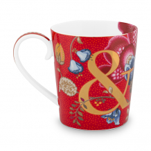 Pip Studio, Mug, Alphabet Mug Blushing Birds Red &, 350 ml, Art.-Nr. 51.002.276