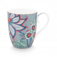Pip Studio, Mug Large, Flower Festival, Light Blue, 350 ml, Art.-Nr. 51.002.308