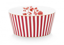 Pip Studio, Bowl, Royal Stripes Dark Pink, Ø 12 cm, Item No. 51.003.226
