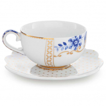 Pip Studio, Espresso Tasse mit Untersetzer, Royal White, 125 ml, Art.-Nr. 51.004.036
