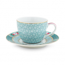 Pip Studio, Espressocup with Saucer, Blushing Birds Blue, 120 ml, Art.-Nr. 51.004.081