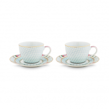 Pip Studio, Espressocups with Saucer Set, Blushing Birds White, 120 ml, Art.-Nr. 51.004.086