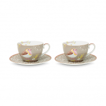 Pip Studio, Cup & Saucer Set, Early Bird Khaki, 280 ml, Art.-Nr. 51.004.102