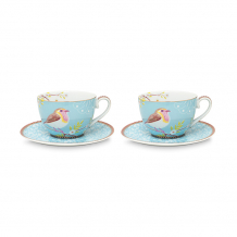 Pip Studio, Cup & Saucer Set, Early Bird Blue, 280 ml, Art.-Nr. 51.004.103