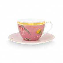 Pip Studio, Cup & Saucer, La Majorelle Dark Pink, 280 ml, Art.-Nr. 51.004.134