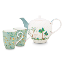 Pip Studio, Tea Pot Set, Large, Jolie Flowers Blue, Art.-Nr. 51.020.115
