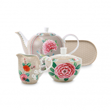 Pip Studio, Tea Set, Blushing Birds Khaki, Art.-Nr. 51.020.160