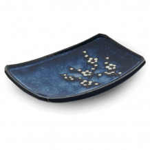 EdoJapan, Hanablue Sushi Teller, Blau, 22x15 cm, Art.-Nr. 6040843