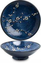 Edo Japan, Bowl, Hanablue, Blue, Ø 24,5x8 cm, Item No. 6040848