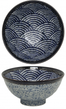 Edo Japan, Bowl Wave, Blue, Ø 13x6,5 cm, Item No. 6041008