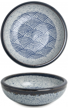 Edo Japan, Bowl, Wave, Blue, Ø 23,5x7,5 cm, Item No. 6041018