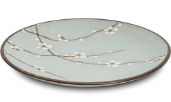 Edo Japan, Plate, Hanagreen, Green, Ø 22,5x3 cm, Item No. 6041021