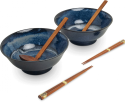 Edo Japan, Bowl Set Izayoi, Blue, Ø 22x9 cm, Item No. 6050103