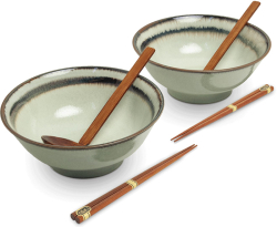 Edo Japan, Bowl Set Wasabi, Green, Ø 22x9 cm, Item No. 6050104