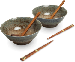 Edo Japan, Bowl Set Ki, Brown, Ø 22x9 cm, Item No. 6050105
