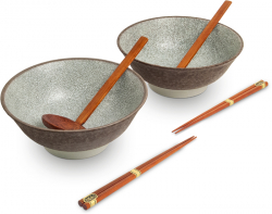 Edo Japan, Bowl Set Koishi, Brown, Ø 22x9 cm, Item No. 6050827