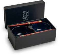 Edo Japan, Bowl Set Izayoi, Blue, Ø 13x7 cm, Item No. 6050894