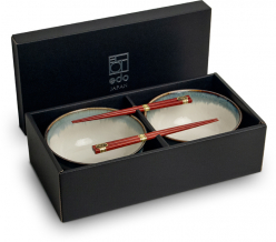 Edo Japan, Bowl Set Aurora, White, Ø 17x9 cm, Item No. 6051081