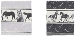 Bunzlau Castle, Tea Towel, Horse,65x65 cm