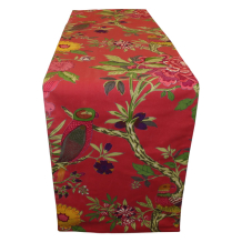 Casalanas table runner, Corallo, 180x35 cm, red, 100% cotton, handmade, item no. 5010