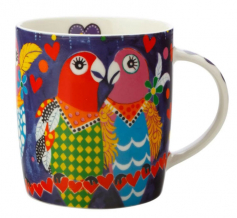 M&W LOVE HEARTS, Cup, Mug Love Birds, 370 ml, Item no. DX0603