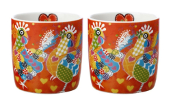 M&W LOVE HEARTS, Espresso Cups, Chicken Dance, Red, 100 ml, Item no. DX0991