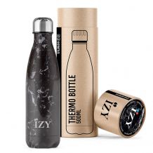 IZY Bottle, Orignal Collection, Thermoskanne, Marble Black, 500 ml, inkl. Geschenkbox, Art.-Nr. IZY5004