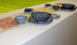 Casalanas table runner, Marrone, 180x35 cm, brown, 100% cotton, handmade, item no. 5034